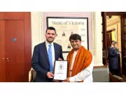 HH Shri Rajrajeshwar Guruji Honoured at Melbourne Parliament House Interfaith Event