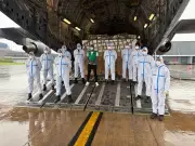 IAF C-17 Globemaster III Delivers Critical Ebola Medical Aid to Uganda