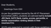 IITs Ask Students to Remove JEE, GATE Ranks from Resumes for Uniformity