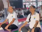 Indian Envoy Dinesh Trivedi Joins International Yoga Day Event in Dhaka