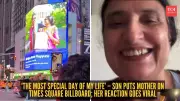 Indian Tech Professional Surprises Mother with Times Square Billboard Tribute