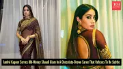 Janhvi Kapoor Revives 90s Shaadi Fashion With Chocolate Brown Saree
