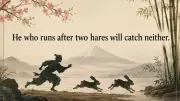 Japanese Proverb: Chasing Two Hares Teaches Focus and Prioritization