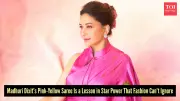 Madhuri Dixit Stuns in Vibrant Pink and Yellow Saree, Proves Eternal Fashion Icon