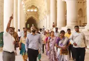 Madurai Collector Inspects Thirumalai Nayakkar Mahal Renovation and Arittapatti Monuments