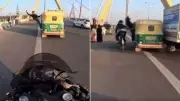 Man Hanging Out of Speeding Auto While Shooting Reel Crashes Into Cyclist: Viral Video