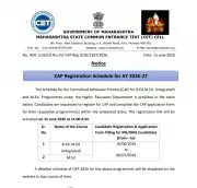 MHT CET CAP Counselling 2026 Registration Dates Released for BEd, MEd, BPEd, MPEd, LLB