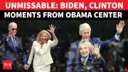 Michelle Obama Cries, Clinton Sings, Biden Falters at Obama Center Opening