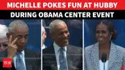 Michelle Obama's Heartfelt Speech Leaves Barack Blushing at Presidential Center Opening