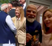 Modi and Meloni Share Light Moment at G7, Discuss Instagram Popularity