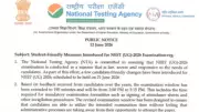 NTA Announces Major Changes for NEET UG 2026: Extended Time, More Rough Work Pages