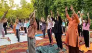 Over 3,000 NCC Cadets, NSS Volunteers Join Yoga Day in Ludhiana