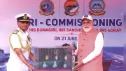 PM Modi Commissions 3 Indigenous Naval Platforms in Kolkata Milestone