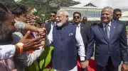 PM Modi gifts traditional Indian crafts to Seychelles leaders during visit