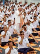 PM Modi Leads International Yoga Day Celebrations in Kolkata for First Time