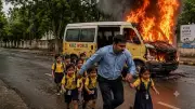 Rajasthan Driver Saves 10 Children from Burning Van in Jhunjhunu