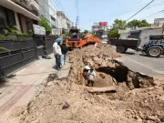 Road caves in at Ludhiana's Saggu Chowk for third time in 15 years, traffic hit