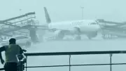 Strong Winds Blow Ladder Into Air India Aircraft at Delhi Airport