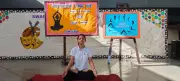Swaraj Public School, Damla, Celebrates International Yoga Day with Enthusiasm