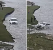 Tourist drives Fortuner through Jhelum River in Kashmir, video sparks outrage