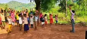 Tribal villagers in Anakapalle stage yoga protest for permanent school