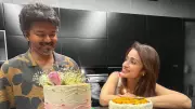 Trisha Krishnan Can't Take Eyes Off Tamil Nadu CM Vijay as She Celebrates His Birthday