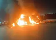 Truck Driver Burnt Alive in KMP Expressway Collision Near Bilaspur