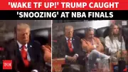 Trump Appears to Doze Courtside at NBA Finals After Boos