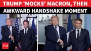 Trump Macron Tense Handshake at G7 Summit Caught on Camera