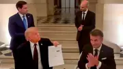Trump Signs Iran Deal at Versailles: Critics Call It Surrender Document