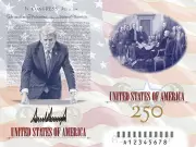 Trump unveils commemorative US passport with his image for 250th anniversary