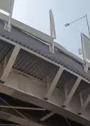 Two noise barrier panels fall on S V Road in Mumbai after dumper truck hits them