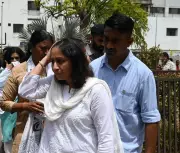 Vijay Rupani's daughter Radhika Mishra attends prayer meet, pays tribute to plane crash victims