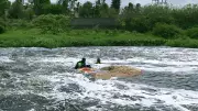 Woman Rescued from Chemically Polluted Thenpennai River in Krishnagiri