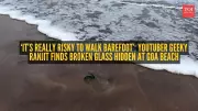 YouTuber Geeky Ranjit Clears Broken Glass from Goa Beach, Sparks Civic Sense Debate