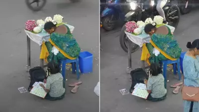Girl Studies by Roadside While Mother Sells Flowers in Chennai; Heartwarming Outcome
