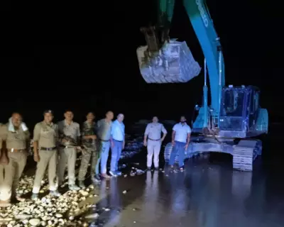 Nurpur Police Seize Heavy Machinery from Beas Riverbed in Second Anti-Illegal Mining Op