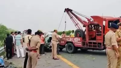 Sleeper Bus Falls Off Agra-Lucknow Expressway in Unnao, Many Killed