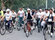 9,000 health enthusiasts join 'Fit India Sundays on Cycle' in Delhi