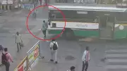 Andhra Bus Crushes Man Crossing Road: Caught on Camera