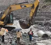 BRO builds temporary bridge to restore Lahaul-Pangi road link