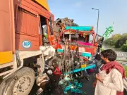 Driver Injured in Head-On Collision of Two Trucks in Ludhiana