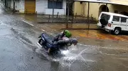 Gujarat Couple Thrown Off Bike After Hitting Rain-Filled Pothole, Video Sparks Outrage