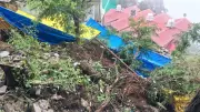 Landslide Threatens Houses in Shimla; Heavy Rain Alert Issued