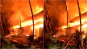 Massive Fire at Oil Factory in Kozhikode, Goods Worth Lakhs Gutted