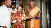 Minister Yathindra Siddaramaiah visits Chamundi Hill, prays at Chamundeshwari temple