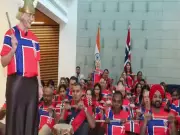 Norway's 'Viking Row' celebration at embassy as team reaches World Cup quarter-finals
