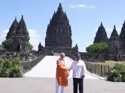 PM Modi Visits Prambanan Temple in Indonesia with President Prabowo, Offers Prayers