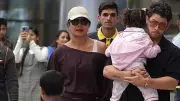 Priyanka Chopra Arrives in Hyderabad with Family for SS Rajamouli's 'Varanasi' Shoot