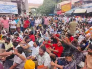 PSPCL Outsourced Staff Block Roads Outside Headquarters in Patiala Protest